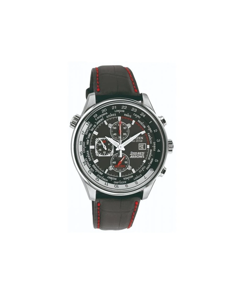 Citizen Citizen Eco-Drive Gents Red Arrows Chronograph Leather Strap Watch 4 Citizen Citizen Eco-Drive Gents Red Arrows Chronograph Leather Strap Watch - Image 2