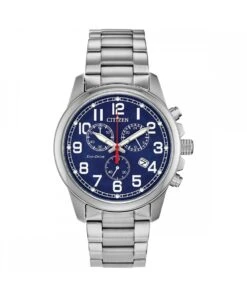 Citizen Citizen Eco-Drive Military Style Steel Gents Bracelet Watch
