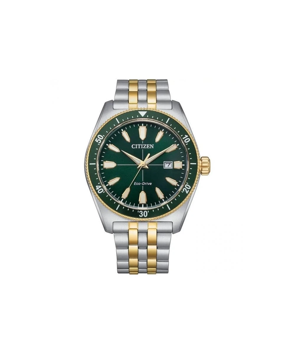 Citizen Citizen Eco-Drive Sport Green & Two Tone Gents Bracelet Watch 3 Citizen Citizen Eco-Drive Sport Green & Two Tone Gents Bracelet Watch