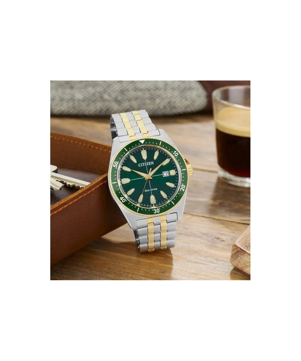 Citizen Citizen Eco-Drive Sport Green & Two Tone Gents Bracelet Watch 6 Citizen Citizen Eco-Drive Sport Green & Two Tone Gents Bracelet Watch - Image 4
