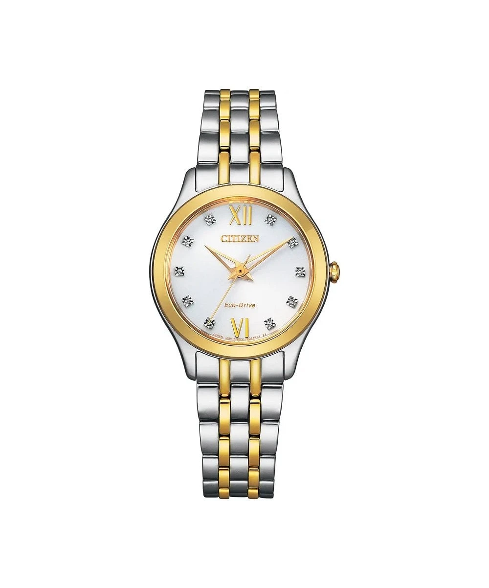 Citizen Citizen Eco-Drive Two Tone Silhouette Diamond Ladies Bracelet Watch 3 Citizen Citizen Eco-Drive Two Tone Silhouette Diamond Ladies Bracelet Watch