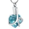 Crystal Azure Heart -Stainless Steel Cremation Ashes Jewellery Urn Pendant 2 Crystal Azure Heart -Stainless Steel Cremation Ashes Jewellery Urn Pendant -Ornaments Promotion Store crystalallure