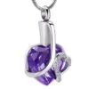 Crystal Amethyst Heart -Stainless Steel Cremation Ashes Jewellery Urn Pendant 2 Crystal Amethyst Heart -Stainless Steel Cremation Ashes Jewellery Urn Pendant -Ornaments Promotion Store crystalamythyst 1