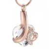 Crystal Clear Heart -Rose Gold Stainless Steel Cremation Ashes Jewellery Urn Pendant 1 Crystal Clear Heart -Rose Gold Stainless Steel Cremation Ashes Jewellery Urn Pendant -Ornaments Promotion Store crystalclearrose