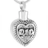 Dad Heart - Stainless Steel Cremation Ashes Jewellery Urn Pendant 2 Dad Heart - Stainless Steel Cremation Ashes Jewellery Urn Pendant -Ornaments Promotion Store dadpendant