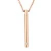 Elegant Slim Cylinder Rose Gold - Stainless Steel Cremation Ashes Pendant -Ornaments Promotion Store elegantslimcylinderrose