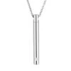 Elegant Slim Cylinder - Stainless Steel Cremation Ashes Pendant 2 Elegant Slim Cylinder - Stainless Steel Cremation Ashes Pendant -Ornaments Promotion Store elegantslimcylindersilver