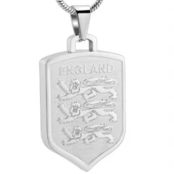 England Football Badge - Stainless Steel Cremation Ashes Jewellery Pendant