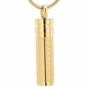 Fancy Cylinder - Gold Stainless Steel Cremation Ashes Urn Jewellery Pendant 2 Fancy Cylinder - Gold Stainless Steel Cremation Ashes Urn Jewellery Pendant -Ornaments Promotion Store fancycylindergold