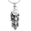 Feather - Stainless Steel Cremation Ashes Jewellery Pendant 1 Feather - Stainless Steel Cremation Ashes Jewellery Pendant -Ornaments Promotion Store feather