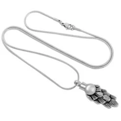 Feather - Stainless Steel Cremation Ashes Jewellery Pendant 11 Feather - Stainless Steel Cremation Ashes Jewellery Pendant -Ornaments Promotion Store feather2