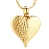 Feathered Wing Heart Gold -Stainless Steel Cremation Ashes Jewellery Urn Pendant 2 Feathered Wing Heart Gold -Stainless Steel Cremation Ashes Jewellery Urn Pendant -Ornaments Promotion Store featheredwingedheartgold
