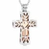 Filigree Rose Locket Cross - Stainless Steel Cremation Ashes Jewellery Urn Pendant 2 Filigree Rose Locket Cross - Stainless Steel Cremation Ashes Jewellery Urn Pendant -Ornaments Promotion Store filigreecrossroselocket
