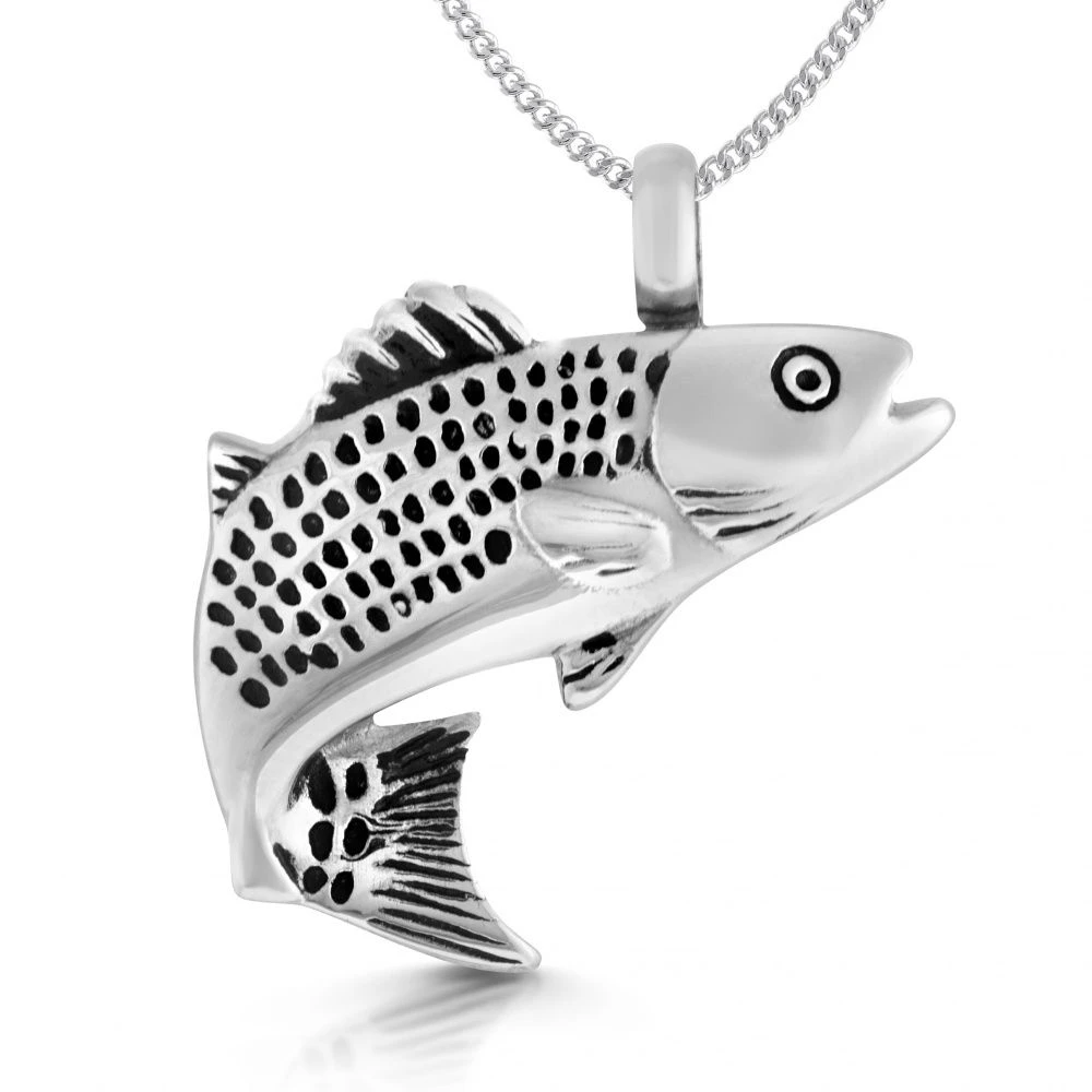 Fish - Stainless Steel Cremation Ashes Jewellery Pendant 3 Fish - Stainless Steel Cremation Ashes Jewellery Pendant