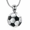 Football - Stainless Steel Cremation Ashes Jewellery Memorial Pendant 2 Football - Stainless Steel Cremation Ashes Jewellery Memorial Pendant -Ornaments Promotion Store football