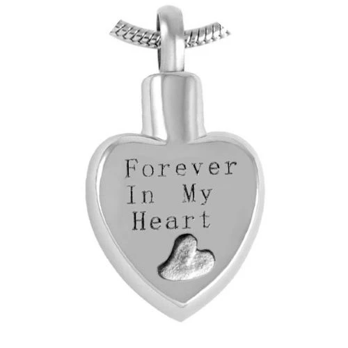 Forever In My Heart - Stainless Steel Cremation Ashes Pendant 3 Forever In My Heart - Stainless Steel Cremation Ashes Pendant