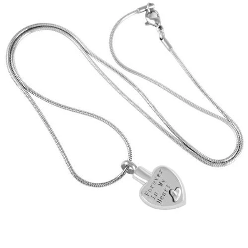 Forever In My Heart - Stainless Steel Cremation Ashes Pendant 5 Forever In My Heart - Stainless Steel Cremation Ashes Pendant - Image 3