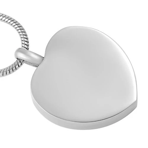 Forever Heart Clear Stones - Stainless Steel Cremation Ashes Jewellery Pendant 4 Forever Heart Clear Stones - Stainless Steel Cremation Ashes Jewellery Pendant - Image 2