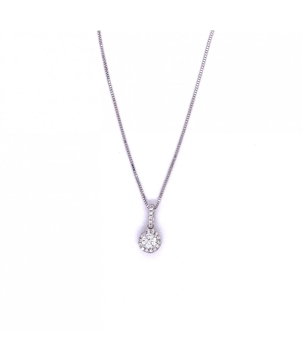 Gladstones Jewellers 18ct White Gold 0.25ct Diamond Halo Pendant