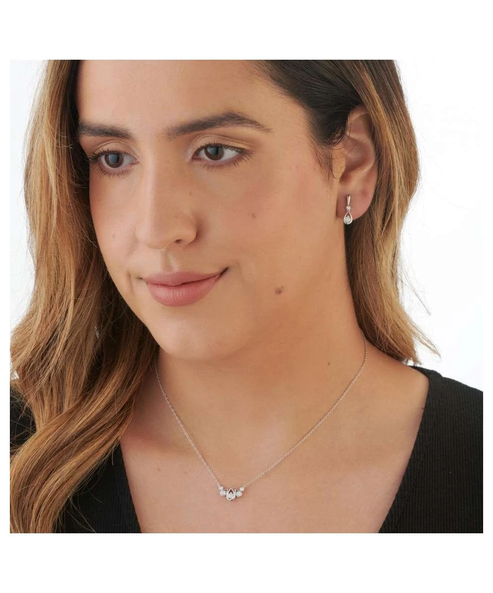 Gladstones Jewellers 18ct White Gold Diamond Droplet Necklace 5 Gladstones Jewellers 18ct White Gold Diamond Droplet Necklace - Image 3