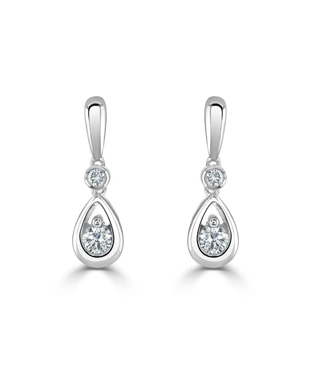 Gladstones Jewellers 18ct White Gold Diamond Droplet Studs 3 Gladstones Jewellers 18ct White Gold Diamond Droplet Studs