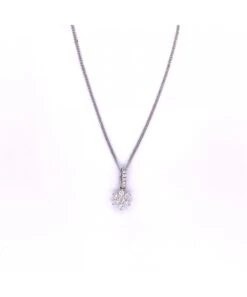 Gladstones Jewellers 18ct White Gold Diamond Flower Pendant