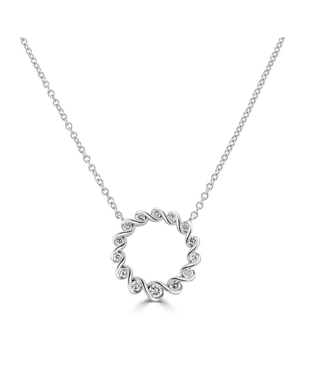 Gladstones Jewellers 18ct White Gold Diamond Ribbon Twist Necklace 3 Gladstones Jewellers 18ct White Gold Diamond Ribbon Twist Necklace
