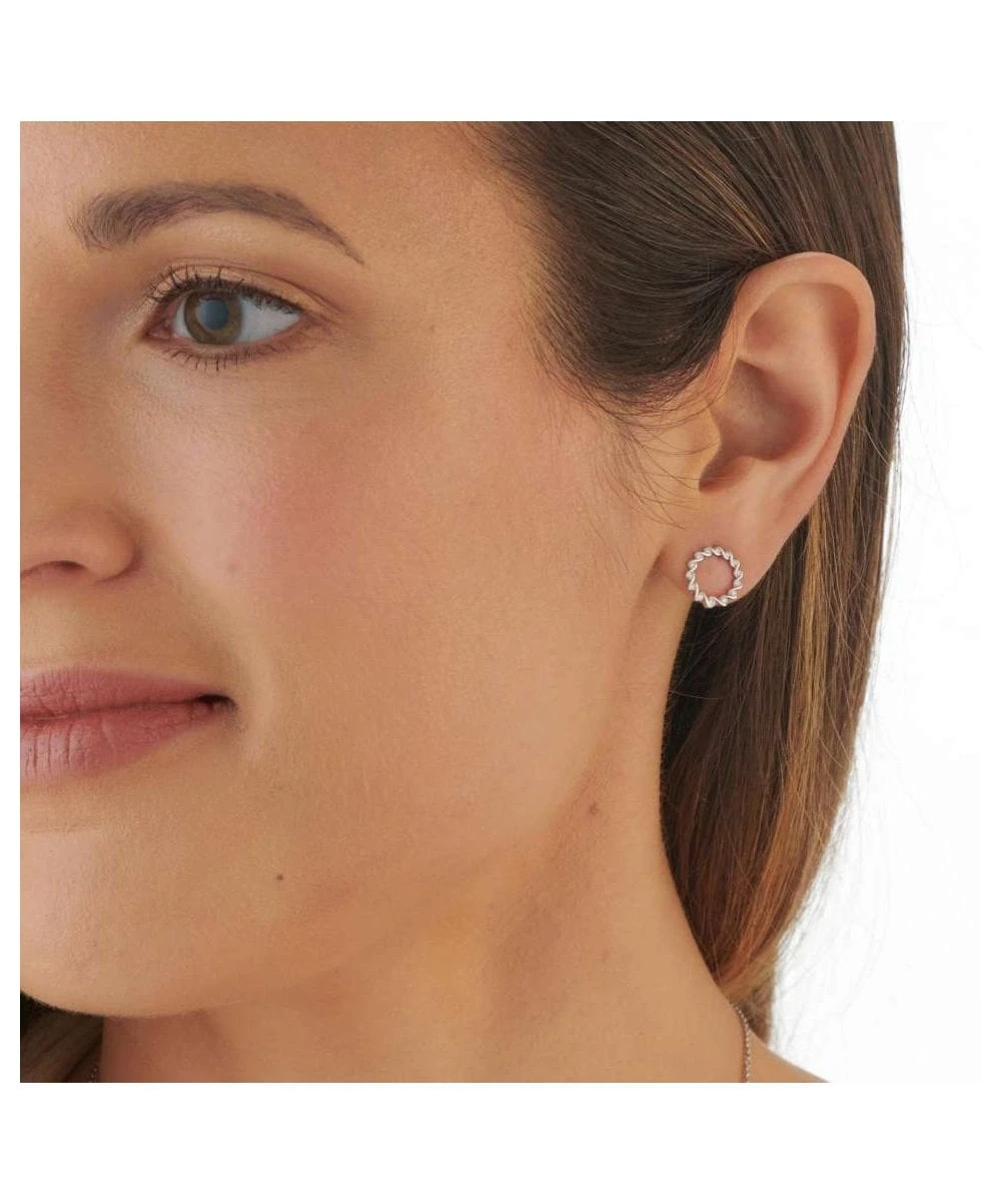 Gladstones Jewellers 18ct White Gold Diamond Ribbon Twist Studs 4 Gladstones Jewellers 18ct White Gold Diamond Ribbon Twist Studs - Image 2