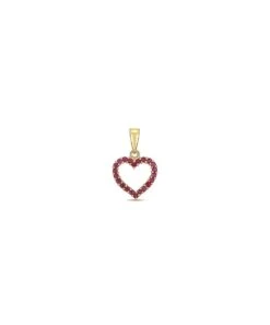 Gladstones Jewellers 9ct Gold Ruby Heart Pendant