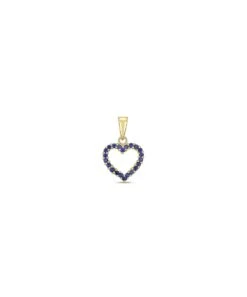 Gladstones Jewellers 9ct Gold Sapphire Heart Pendant