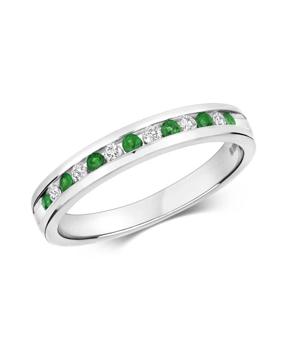 Gladstones Jewellers 9ct White Gold Emerald & Diamond Ring 3 Gladstones Jewellers 9ct White Gold Emerald & Diamond Ring