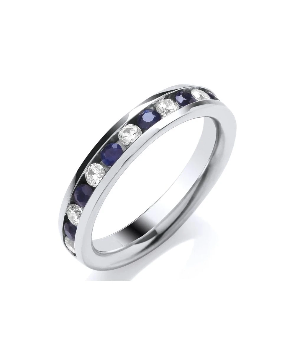 Gladstones Jewellers 9ct White Gold Sapphire & Diamond Ring 3 Gladstones Jewellers 9ct White Gold Sapphire & Diamond Ring