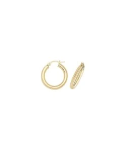 Gladstones Jewellers 9ct Yellow Gold 15mm Plain Hoop Earrings