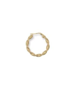 Gladstones Jewellers 9ct Yellow Gold 26mm Twisted Hoop Earrings