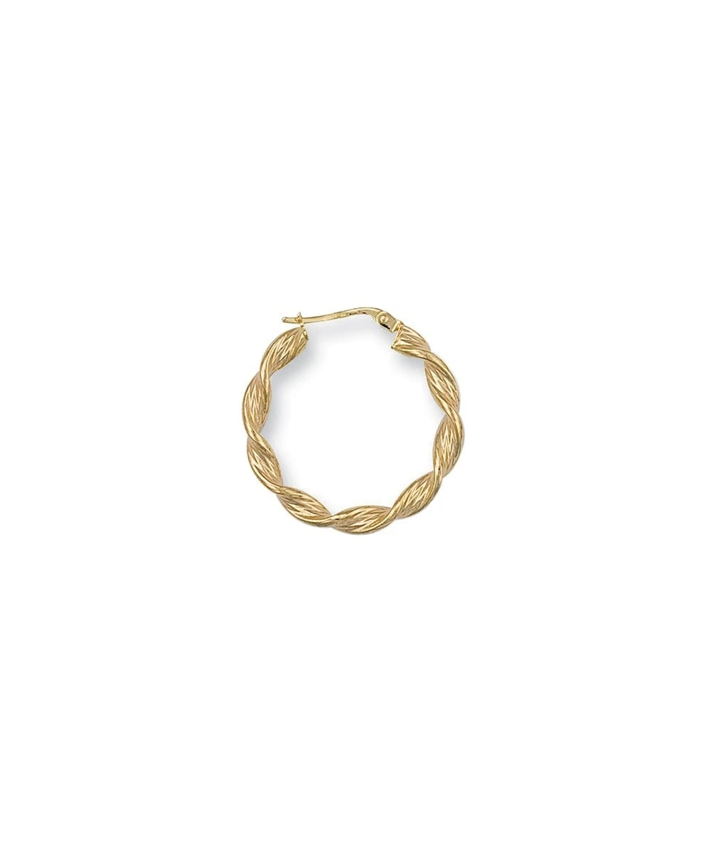 Gladstones Jewellers 9ct Yellow Gold 26mm Twisted Hoop Earrings 3 Gladstones Jewellers 9ct Yellow Gold 26mm Twisted Hoop Earrings
