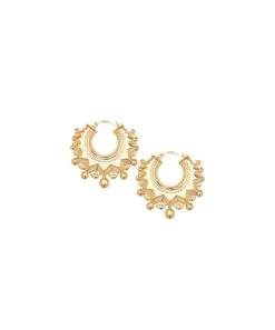 Gladstones Jewellers 9ct Yellow Gold 28mm Fancy Hoop Earrings