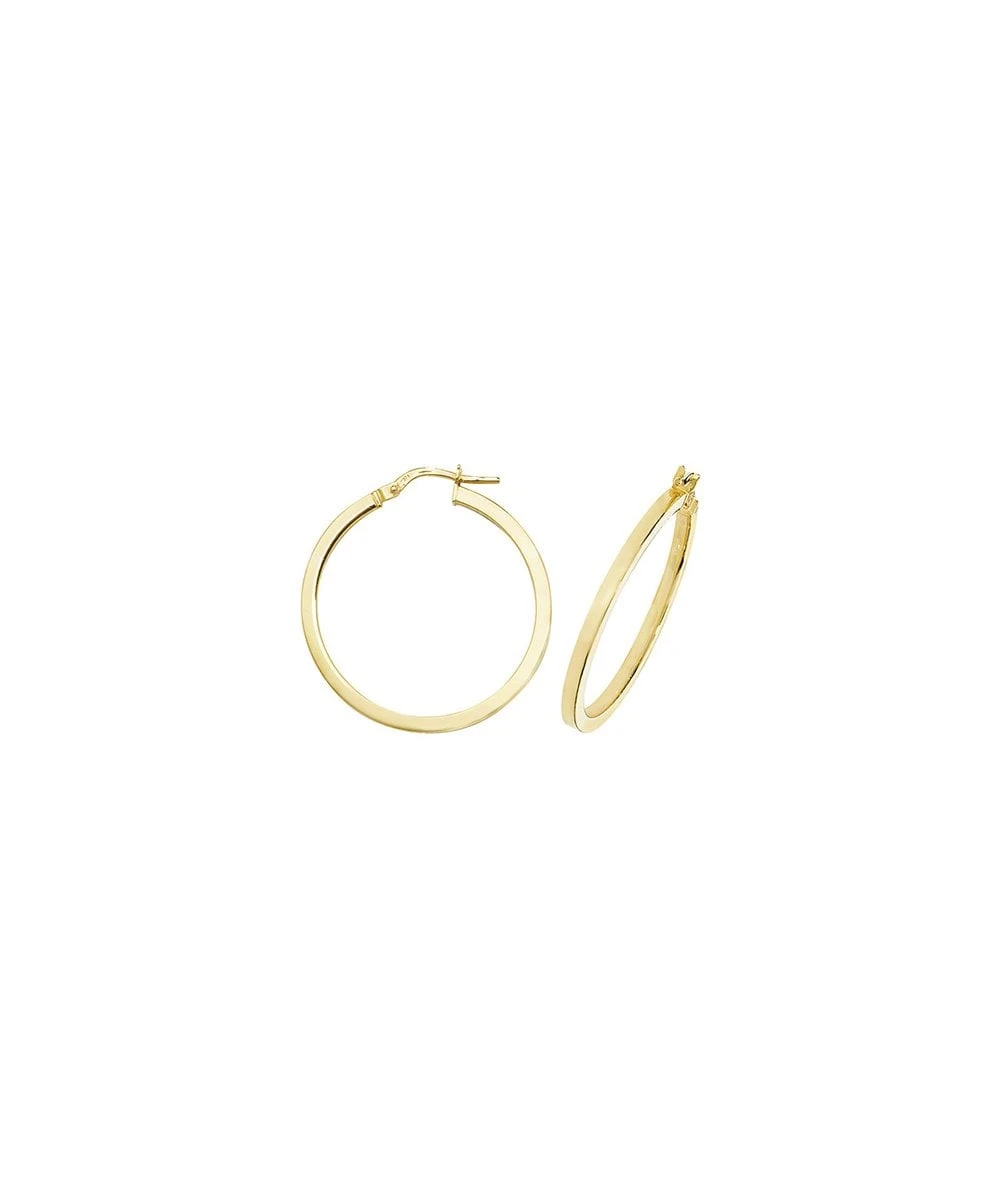 Gladstones Jewellers 9ct Yellow Gold 28mm Plain Hoop Earrings 3 Gladstones Jewellers 9ct Yellow Gold 28mm Plain Hoop Earrings