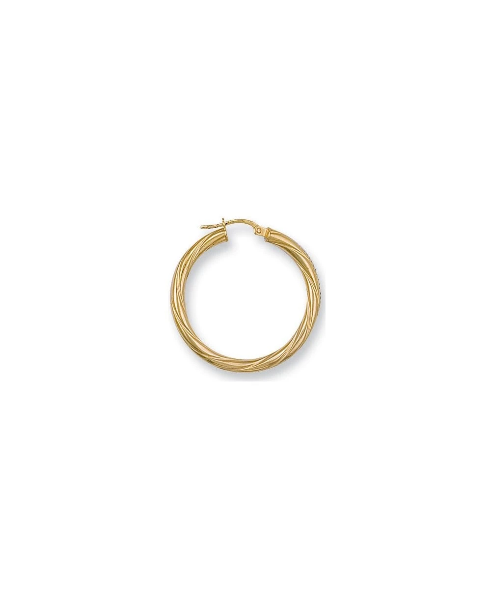 Gladstones Jewellers 9ct Yellow Gold 30mm Twisted Hoop Earrings 3 Gladstones Jewellers 9ct Yellow Gold 30mm Twisted Hoop Earrings