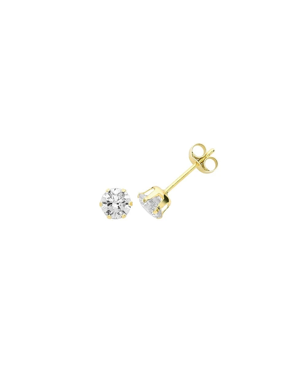 Gladstones Jewellers 9ct Yellow Gold 4mm CZ Stud Earrings 3 Gladstones Jewellers 9ct Yellow Gold 4mm CZ Stud Earrings