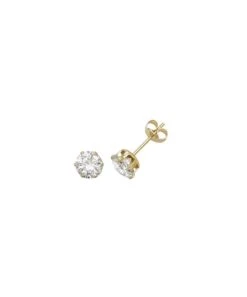 Gladstones Jewellers 9ct Yellow Gold 5mm CZ Stud Earrings