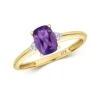 Gladstones Jewellers 9ct Yellow Gold Amethyst & Diamond Ring 2 Gladstones Jewellers 9ct Yellow Gold Amethyst & Diamond Ring -Ornaments Promotion Store gladstones jewellers 9ct yellow gold amethyst diamond ring p4594 32039 image