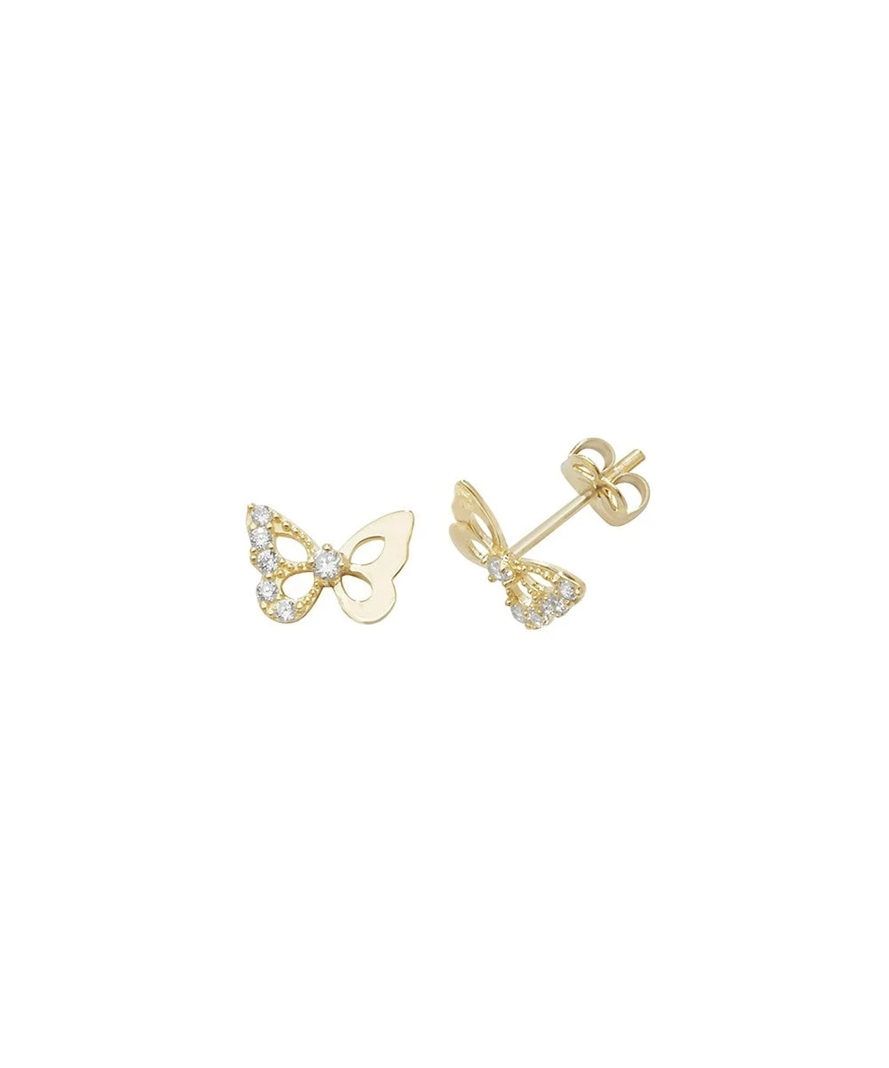 Gladstones Jewellers 9ct Yellow Gold Butterfly Stud Earrings 3 Gladstones Jewellers 9ct Yellow Gold Butterfly Stud Earrings