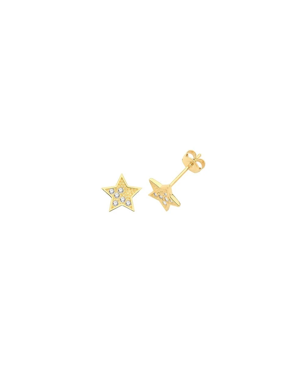 Gladstones Jewellers 9ct Yellow Gold CZ Star Stud Earrings 3 Gladstones Jewellers 9ct Yellow Gold CZ Star Stud Earrings