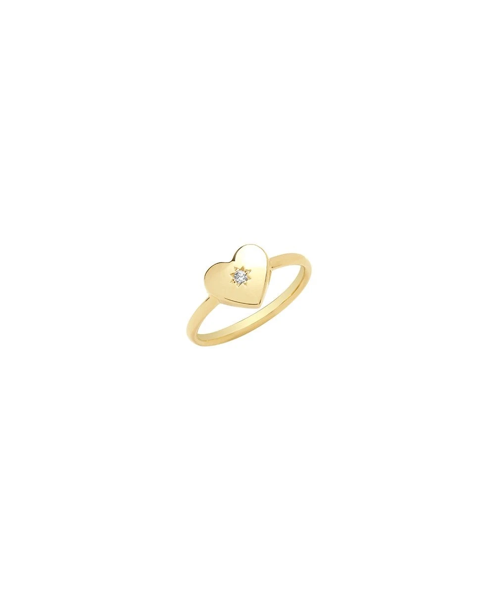 Gladstones Jewellers 9ct Yellow Gold Heart CZ Ring 3 Gladstones Jewellers 9ct Yellow Gold Heart CZ Ring