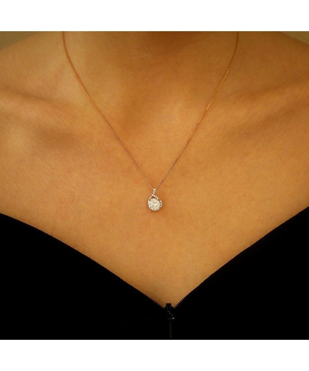 Gladstones Jewellers Rose Plated Silver CZ Swirl Necklace 5 Gladstones Jewellers Rose Plated Silver CZ Swirl Necklace - Image 3