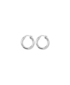 Gladstones Jewellers Silver 15mm Round Creole Hoop Earrings