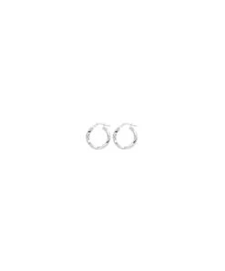 Gladstones Jewellers Silver 20mm Diamond Cut Hoop Earrings