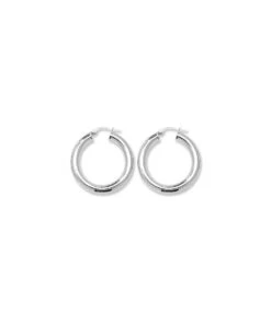 Gladstones Jewellers Silver 20mm Round Creole Hoop Earrings