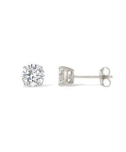 Gladstones Jewellers Silver 6mm CZ Stud Earrings