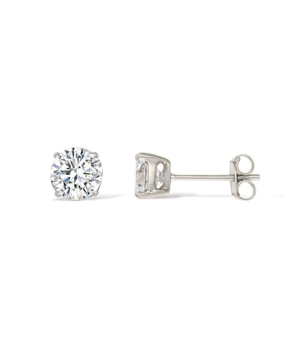 Gladstones Jewellers Silver 6mm CZ Stud Earrings 3 Gladstones Jewellers Silver 6mm CZ Stud Earrings